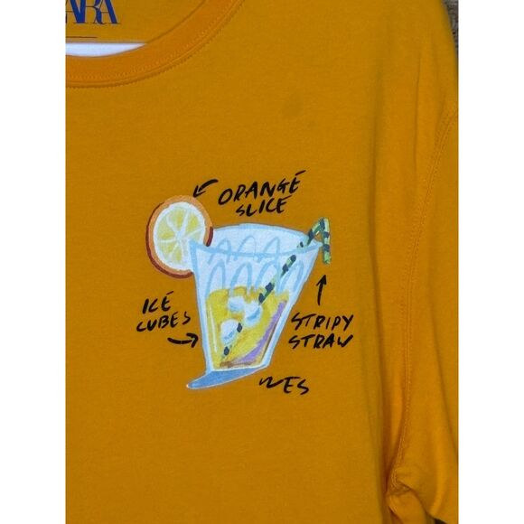 ZARA WES CREWNECK CASUAL EVERYDAY COTTON T-SHIRT SIZE LARGE UNISEX - Picture 3 of 3